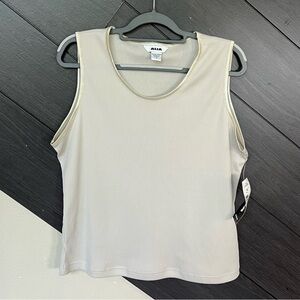 Alia‎ Women's Beige Ribbed Tank Top